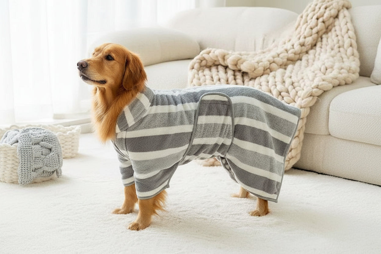 Premium Coral Velvet Pet Bath Towel - Ultra Absorbent Dog Drying Towel